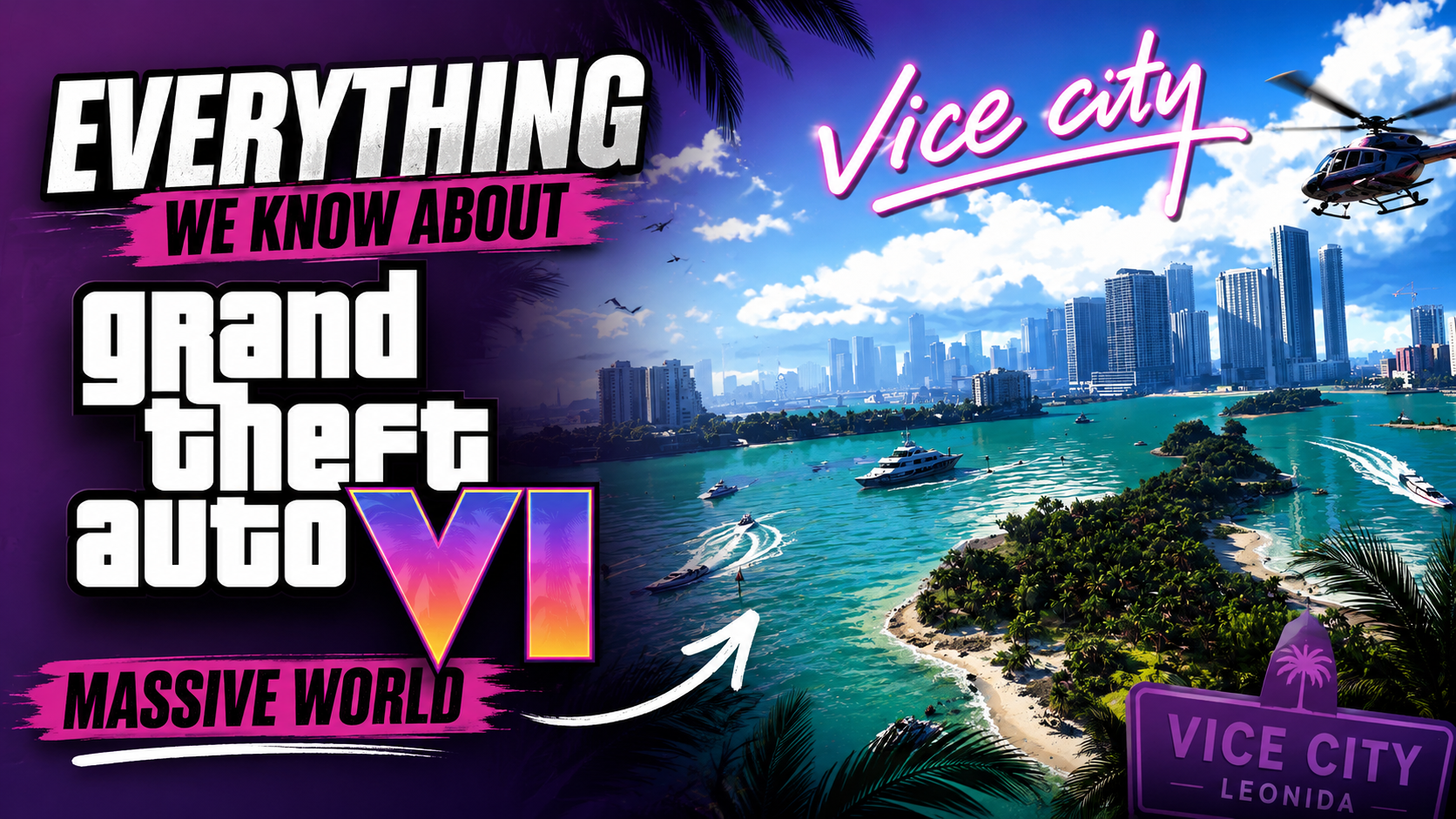 GTA 6 map-themed thumbnail focused on Leonida scale, regions and the fan Mapping Project.