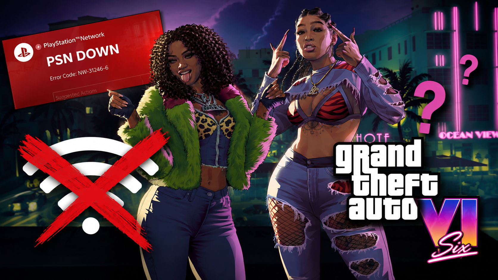 GTA 6 thumbnail about the risk of an always-online requirement and the theory that GTA 6 Online may arrive after launch.